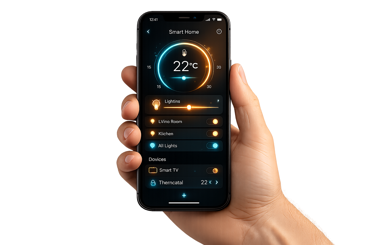 App HomeX de automação residencial no smartphone